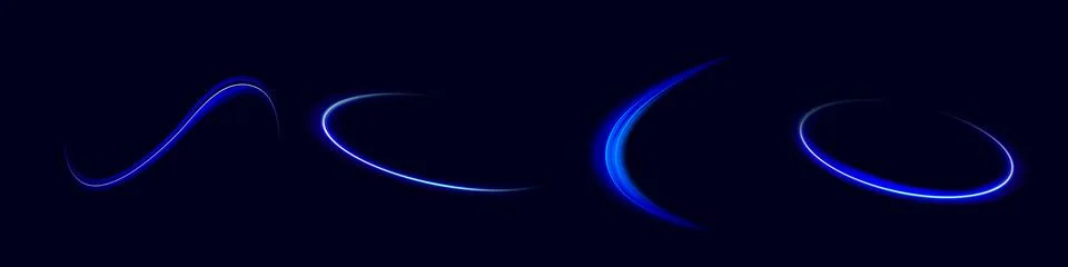 Blue glowing shiny lines effect vector background. Luminous white lines of speed Stock Illustration