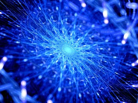 Blue glowing space object Illustrazione stock