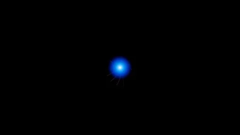 Blue Glowing Sphere with Abstract Filaments on Black Background 库存影片 340341143