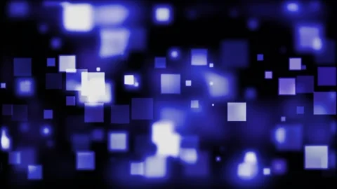 Blue Glowing Square Lights Animation Loop  Stock Footage 224662122