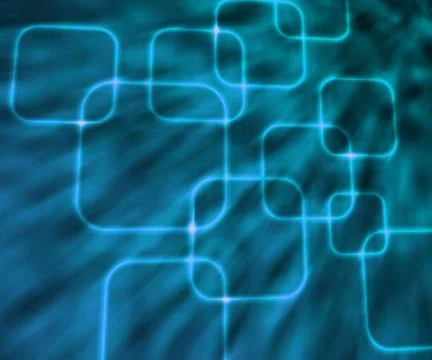 Blue glowing squares abstract background Stock Illustration