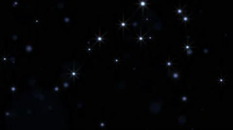 Blue glowing star particle in random direction  3D render abstract background Stock Footage 65136040