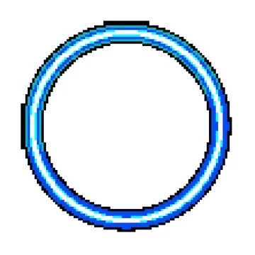 Blue glowing striped circle abstract design element Stock Illustration