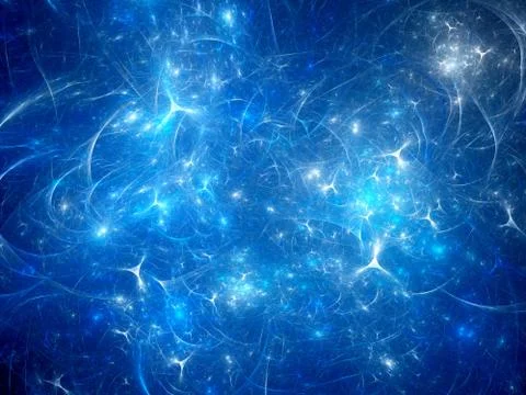 Blue glowing synapses background Stock Illustration
