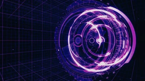 Blue Glowing Tech Background Animation  Stock Footage 236671304