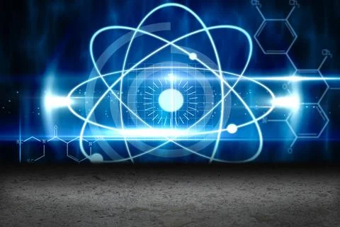 Blue glowing technology interface Stock Illustration