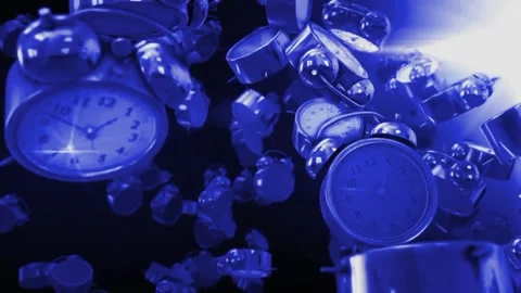 Blue Glowing Watches Animation Loop  Stock Footage 231891879