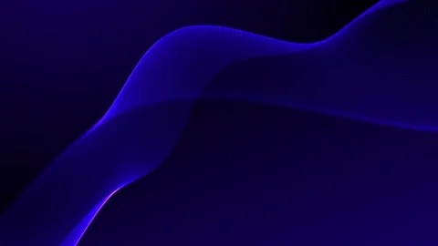 Blue glowing wave on blue background. Abstract glowing digital cyber wave m.. Stock Footage 317434055