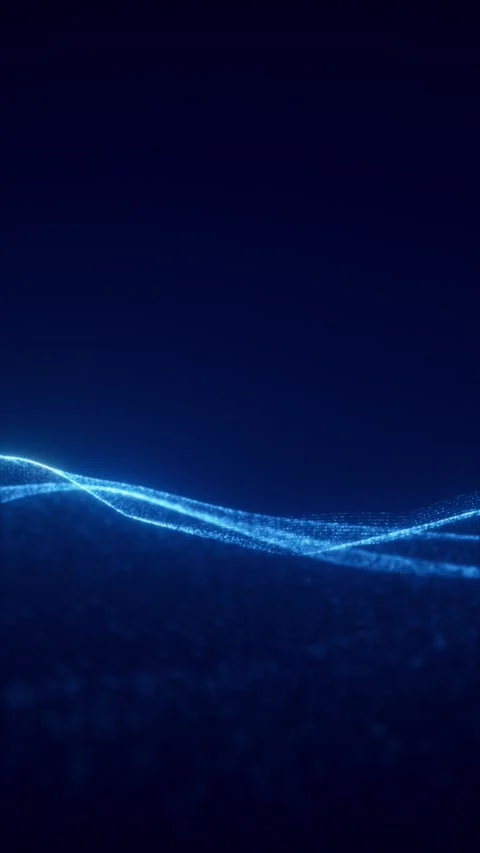 Blue glowing waves Stock Footage 313165394