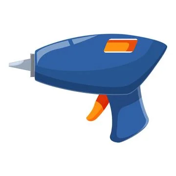 Blue glue gun waiting for trigger to be pulled Illustrazione stock