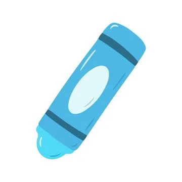 Blue Glue Stick Container for Crafts and Office Use Stock Illustration