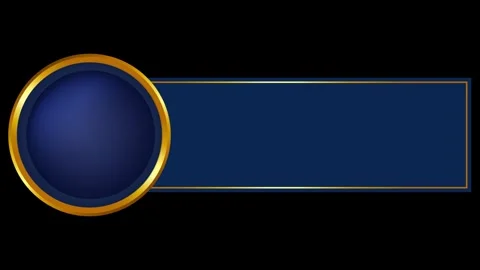Blue Gold Corporate Lower Third Title Overlay Animation 库存影片 341567310