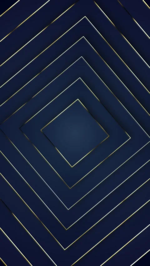 Blue gold diamond lines glowing geometric frames, dark luxury surface, clean , a Stock Footage 340575088