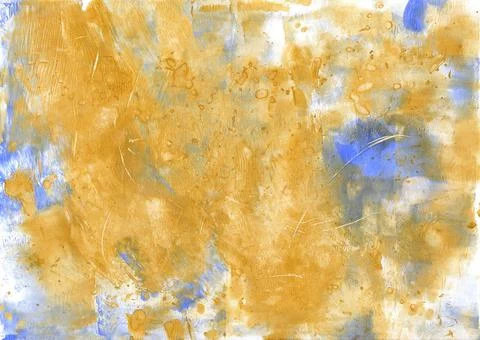 Blue gold expression acrylic texture. Modern art Stock Illustration
