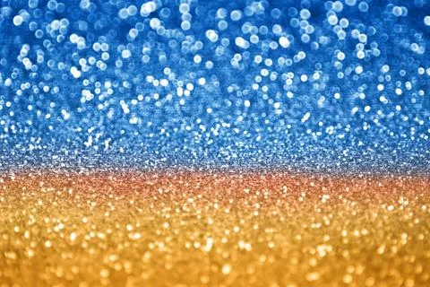 Blue Gold Glitter Stock Photos