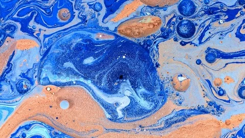 Blue gold light complex galaxy of cosmic paint colors in motion 3 Stock Footage 108010507