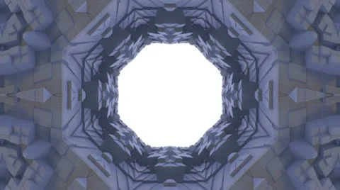 Blue gold square surfaces cube 2 Stock Footage 10687365