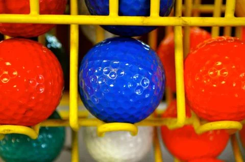Blue golf ball Fotos Stock