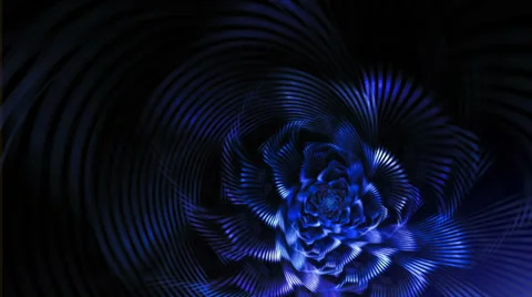 Blue gothic flower Stock Footage 36548715