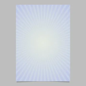 Blue gradient abstract sun rays brochure cover template - vector page background Ilustração Stock