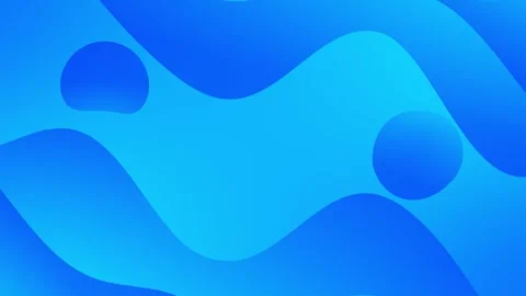 Blue gradient animation with wavy shapes, minimalist looping background. Video stock 286412021