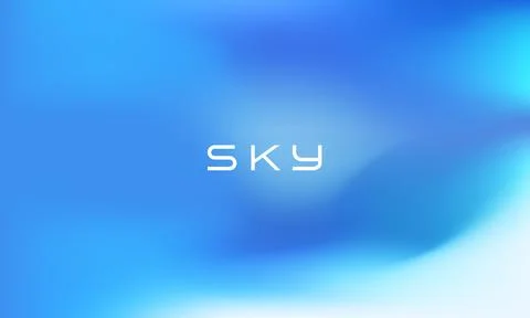 Blue gradient background. Abstract blurred holographic blue sky gradient Stock Illustration