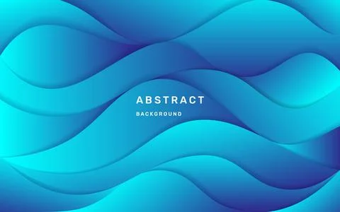 Blue gradient background dynamic wavy light and shadow Stock Illustration