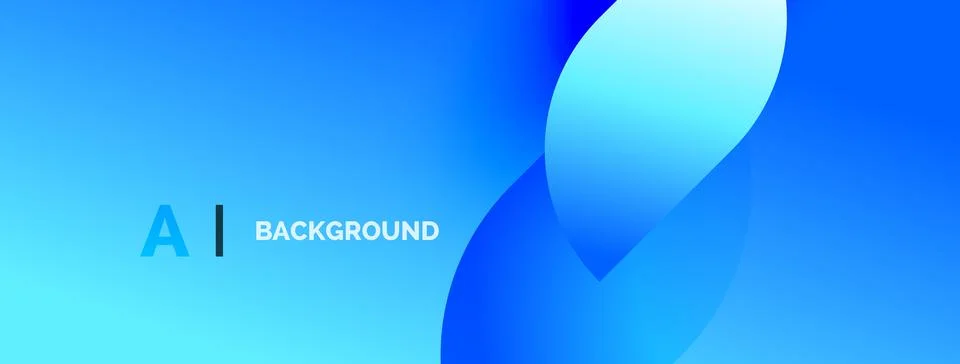 Blue gradient background features abstract shapes, text AI BACKGROUND. Stock Illustration