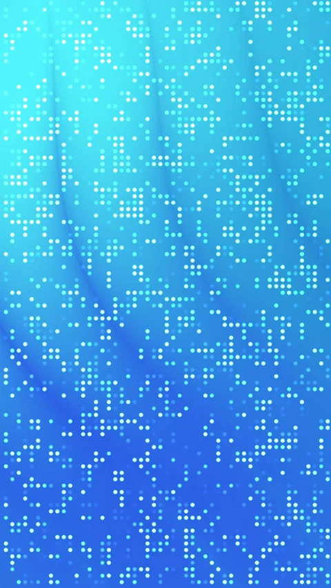 Blue Gradient Background with Floating Digital Pixel Particles Video stock 337685476