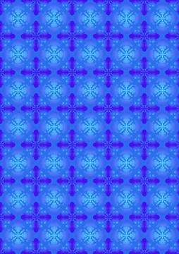 Blue gradient background with floral pattern Stock Illustration