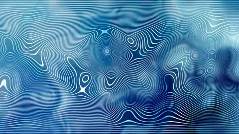 Blue gradient background with liquid curvy wave flowing. Seamless looping Stock Illustration