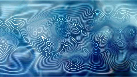 Blue gradient background with liquid curvy wave flowing. Seamless looping Stock Illustration