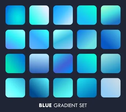 Blue Gradient Background Set Elegant Vector Illustration Stock Illustration