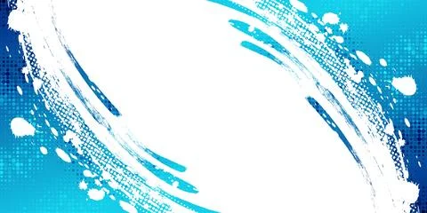 Blue Gradient Brush Background with Halftone Effect Stock Illustration