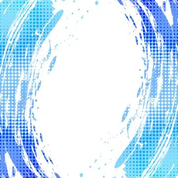 Blue Gradient Brush Texture Background with Halftone Effect Stock Illustration