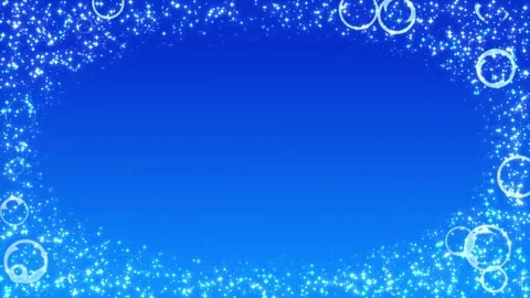 Blue Gradient Bubble Glitter Frame Background with Center Text Space. 스톡 동영상 340186587