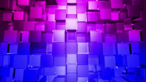 Blue gradient Cubes Squares background, seamless looping Stock Footage 48050508