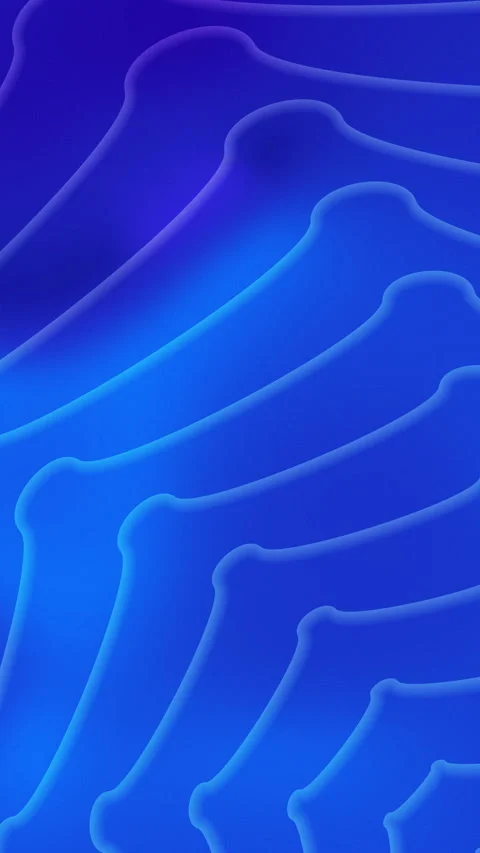 Blue gradient curves flow across the frame with soft edges 動画素材 333465811