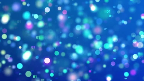 Blue Gradient Digital Numbers Abstract Background Stock Footage 338445418