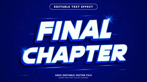 Blue gradient Editable text effect 3d editable text effect Promotion text e.. Stock Illustration