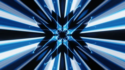 Blue gradient flash geometric neon dj loop animation background Stock Footage 236632499