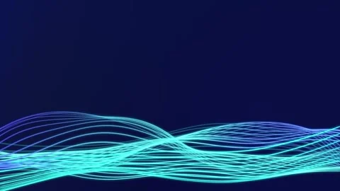 Blue Gradient Flowing Lines Bottom Abstract Loop Background 库存影片 336158950