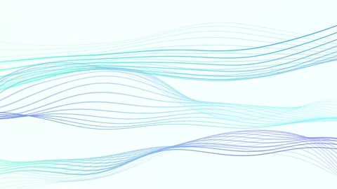 Blue Gradient Flowing Lines on Bright Background Loop Stock-Footage 336158954