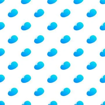 Blue gradient fluid amoeba drops seamless pattern Stockillustratie