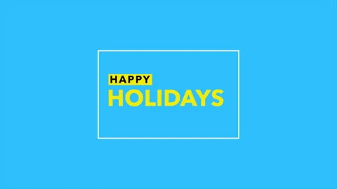 Blue Gradient: Framed Happy Holidays Video stock 247105895