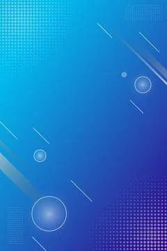 Blue Gradient Geometric Background with Circles and Lines Stock Illustration