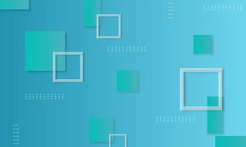 Blue gradient geometric rectangles shape background. 库存插图