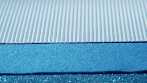 Blue gradient with glitter, palette texture, bright shimmer close-up, shiny Stock Footage 168554656