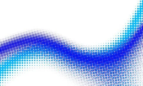 Blue gradient halftone dots background. Overlay png illustration. Abstract Stock Photos