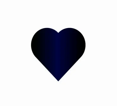 Blue gradient heart icon isolated Stock Illustration